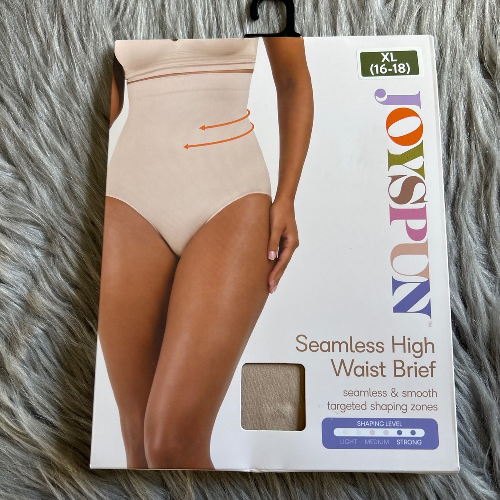 Joyspun Seamless High Waist Brief Womens Size XL (16-18) Tan‎ Shapewear Shaping
